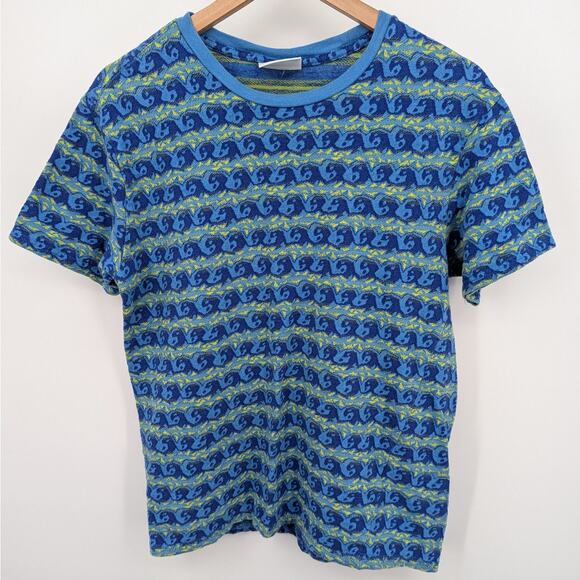 T&C Surf Designs Hawaii Blue Yin Yang Towel Terry Shirt Size M 100% Cotton - Picture 1 of 4